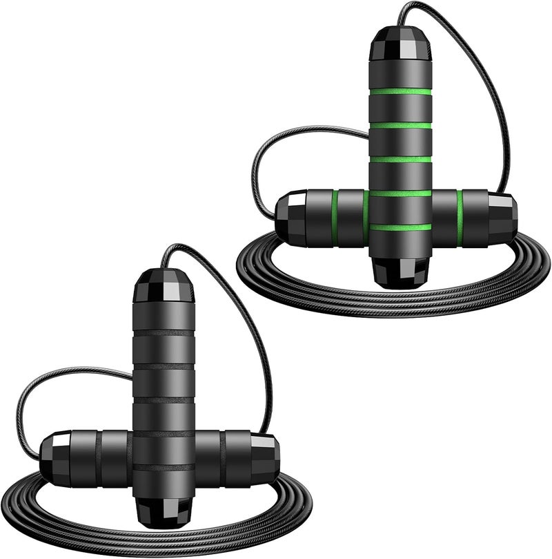 SKIFUL Jump Rope,Tangle-Free Rapid Speed Jump Rope with Ball Bearings for Men,Women and Kids,Adjustable Steel Skipping Rope with Ergonomic Foam Handles,A Ideal Equipment and Accessories for Workout,Fitness,Exercise,Home Gym,Slim Body - Image 1